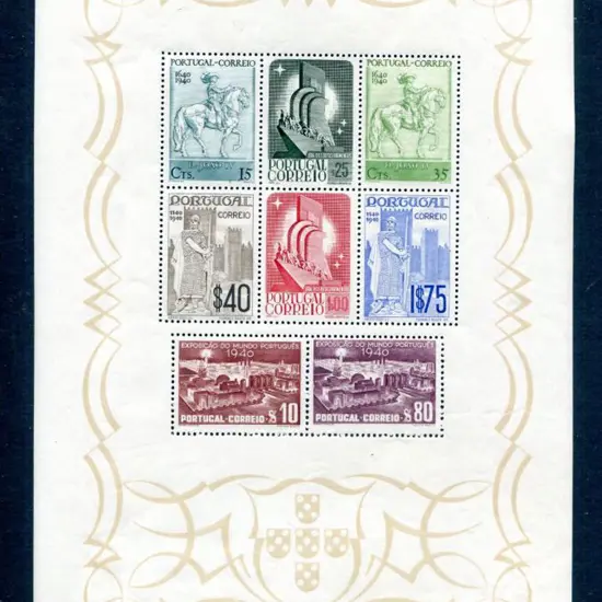 Portugal 1940 Centenaries M/S. MUH with minor dent ...