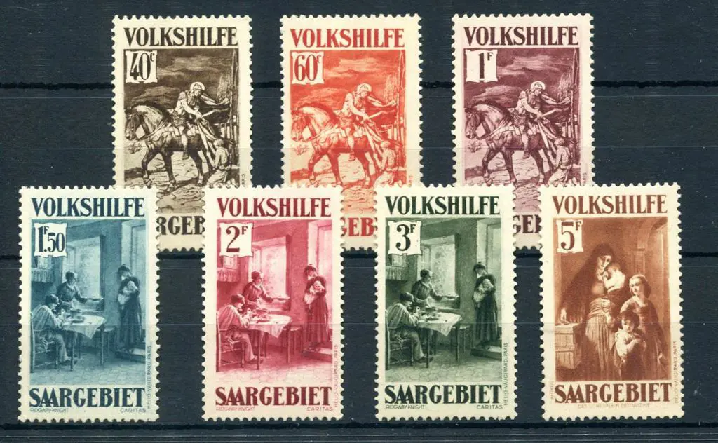 Saar 1931 Charity set of 7. Fine MLH. SG 151/56, ... Image 1++