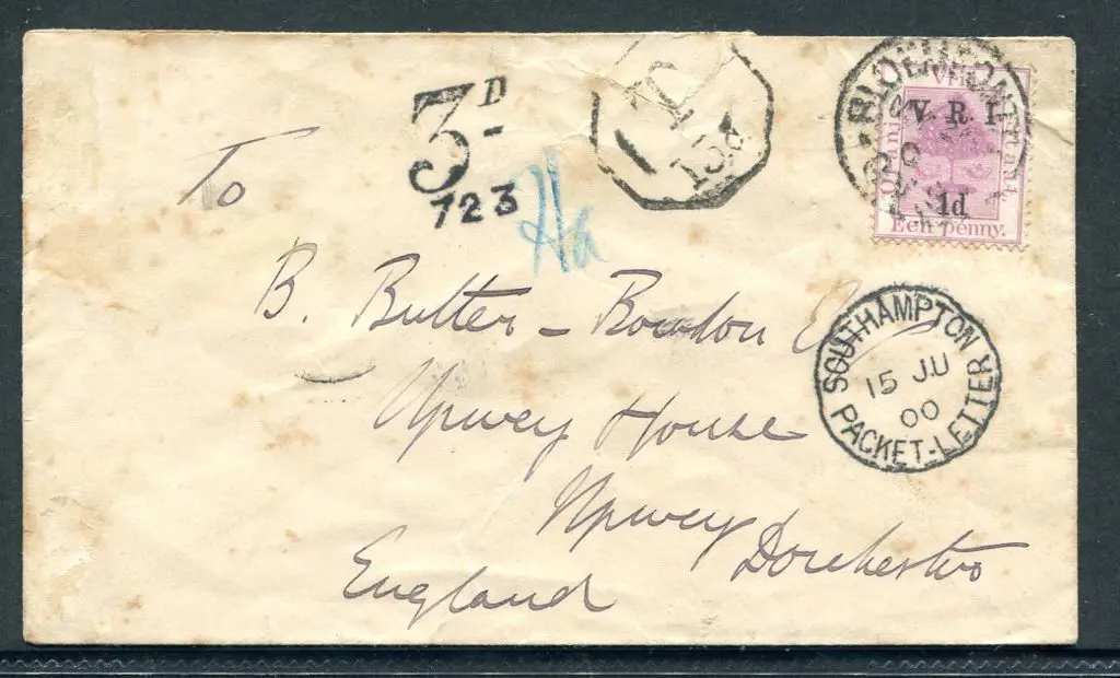 South Africa 1900 OFS "VRI" ovptd 1d mauve on ... Image 1++
