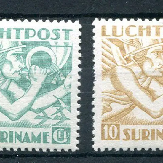 Suriname 1941 5g & 10g Airs. Fresh MLH. SG 282/83, ...