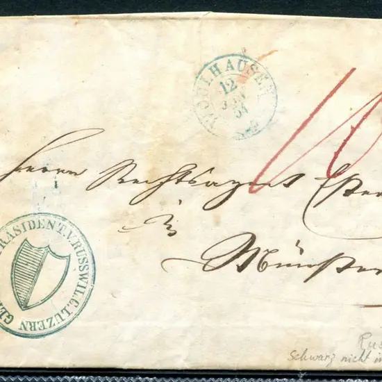 Switzerland 1854 (Jan) Russwil, Lucerne to ...