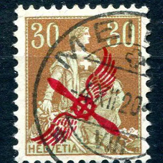 Switzerland 1919 30¢ Air with cds of 4/12/20. ...