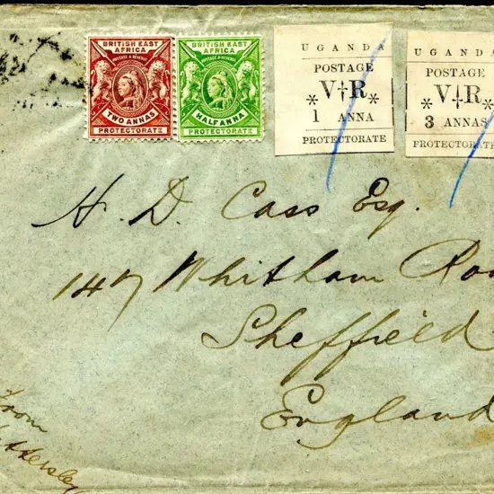 Uganda 1898 Cover to Sheffield, England with 1 ...