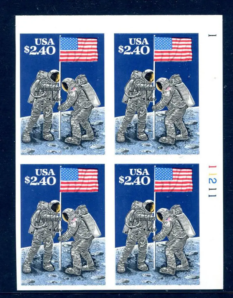 USA 1989 $2.40 Moon Landing Anniv imperforate ... Image 1++