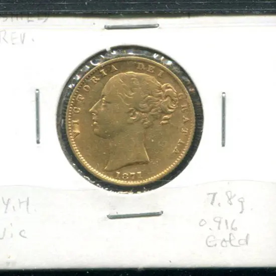 1871 QV sovereign from Sydney mint. VF