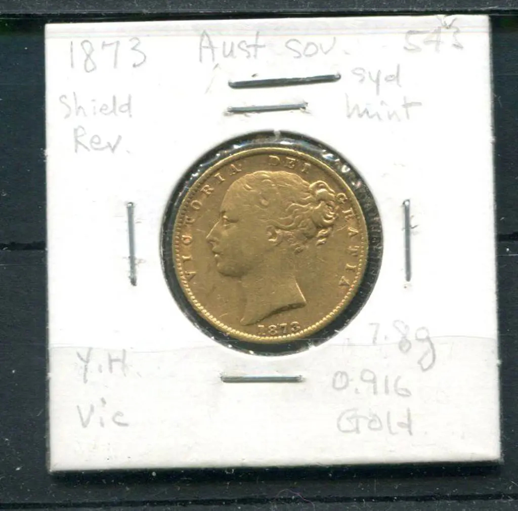1873 QV sovereign from Sydney mint. VF Image 1++