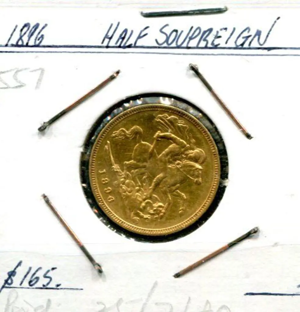 1896 QV half sovereign from Melbourne mint. VF Image 1++