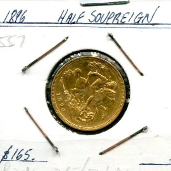 1896 QV half sovereign from Melbourne mint. VF