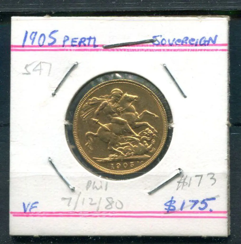 1905 KEVII sovereign from Perth mint. VF Image 1++
