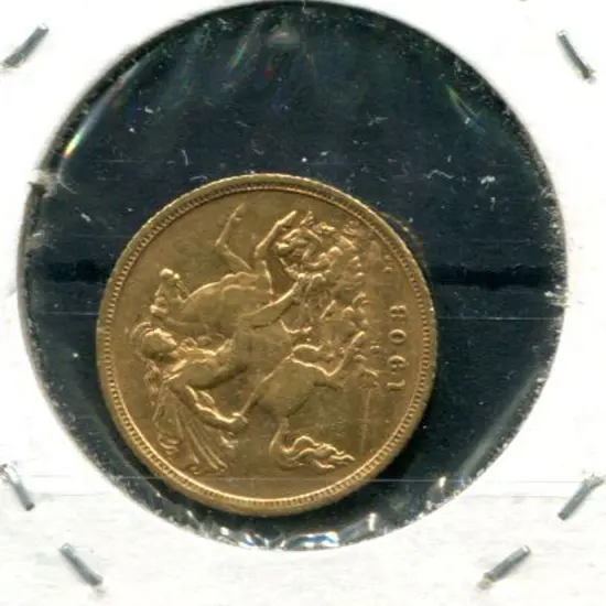 1908 KEVII half sovereign from Sydney mint. aVF
