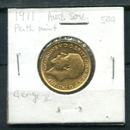 1911 KGV sovereign from Perth mint. EF