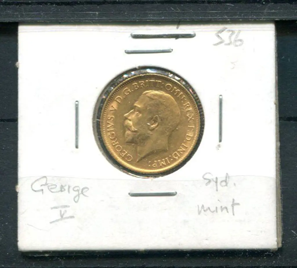 1915 KGV half sovereign from Sydney Mint. EF Image 1++