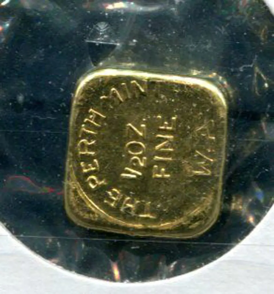 1987 ½oz Perth Mint Bullion Cast bar with left ... Image 1++