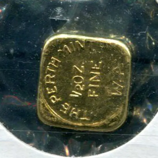 1987 ½oz Perth Mint Bullion Cast bar with left ...
