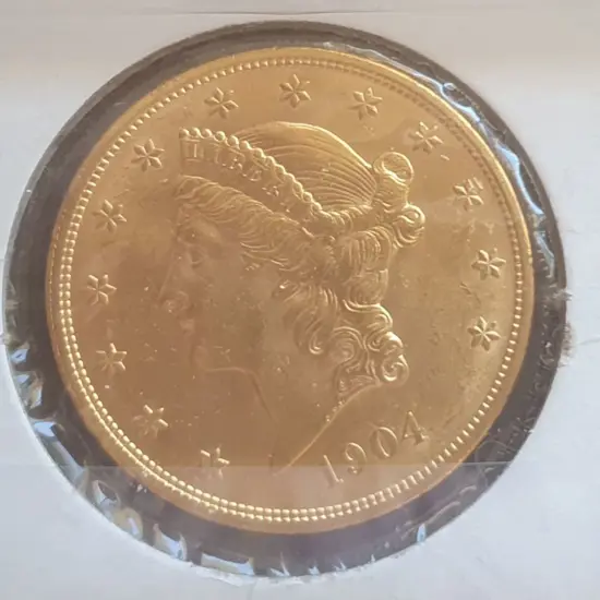 USA 1904 $20 Liberty Head. 33.4g EF