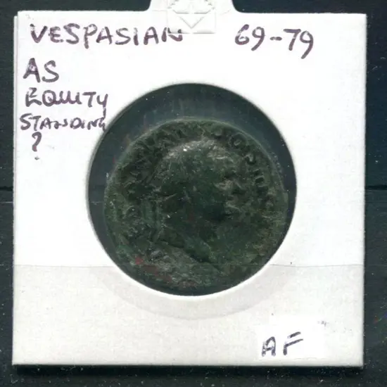 69-79 AD Vespasian - As Equity. aF