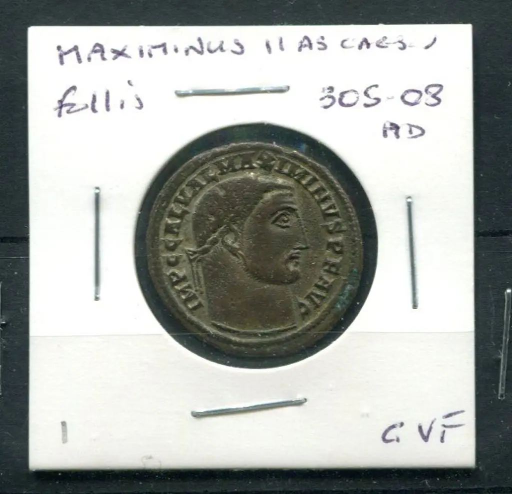 305-308 AD Maximinus II Follis. GVF Image 1++