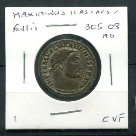 305-308 AD Maximinus II Follis. GVF