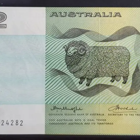 1976 $2 Knight/Wheeler Gothic Prefix HNY024282/83 ...