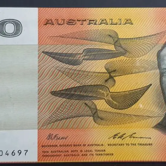 1993 $20 Fraser/Evans Prefix AAA004697/98 ...