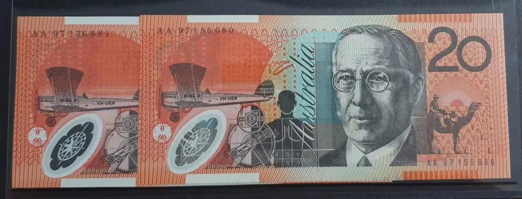 1997 $20 Macfarlane/Evans First Signature Prefix ... Image 1++