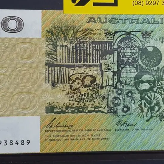 1989 $50 Phillips/Fraser with Plate Letters ...