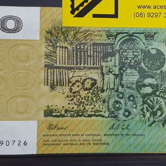 1991 $50 Fraser/Cole with Plate Letters ...
