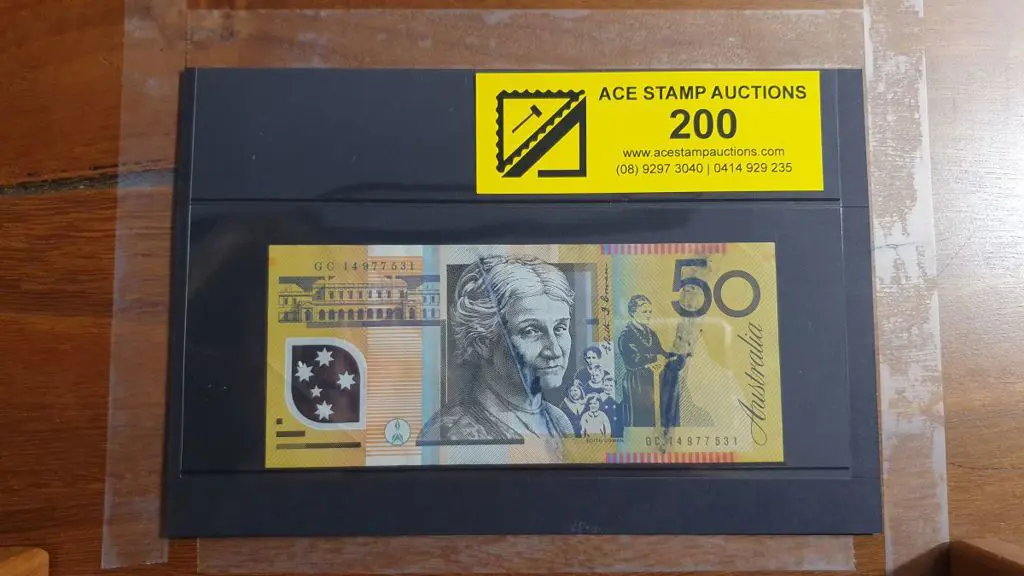 2014 $50 Stevens/Parkinson polymer note with bold ... Image 1++