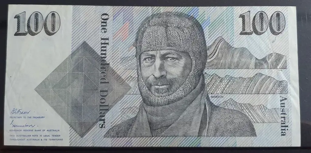 1985 $100 Johnston/Fraser with serial number ... Image 1++