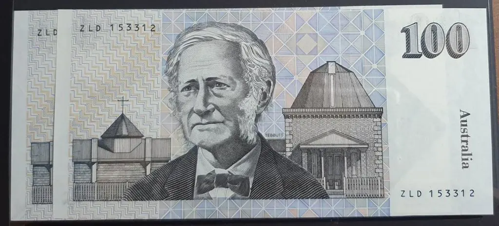 1992 $100 Fraser/Cole Last Paper Prefix ZLD151981 ... Image 1++