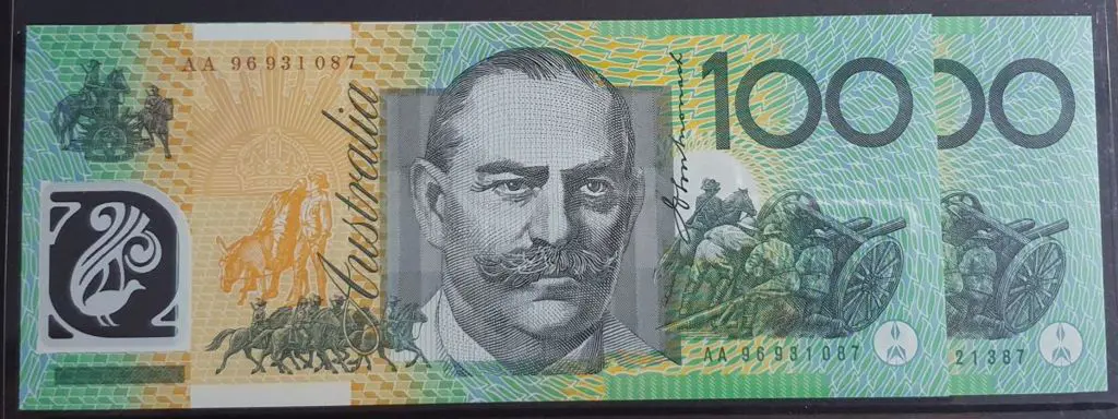 1996 $100 Fraser/Evans First Polymer & First ... Image 1++