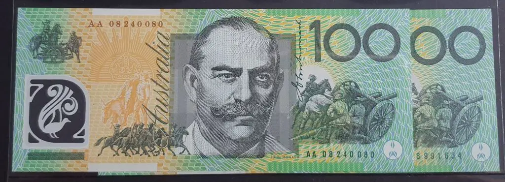2008 $100 Stevens/Henry First Signature Prefix ... Image 1++