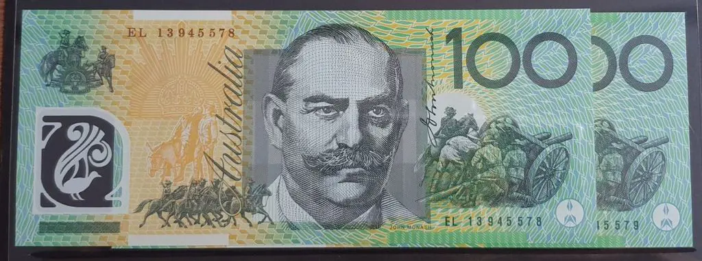 2013 $100 Stevens/Parkinson Last Year Prefix ... Image 1++