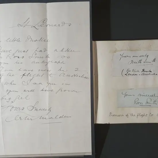 1920's Autograph Book containing "Yours sincerely ...