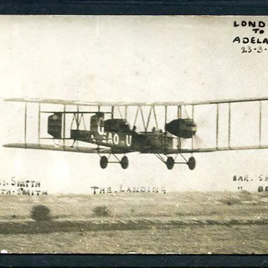 1920 (23rd March) "London to Adelaide" annotated ...