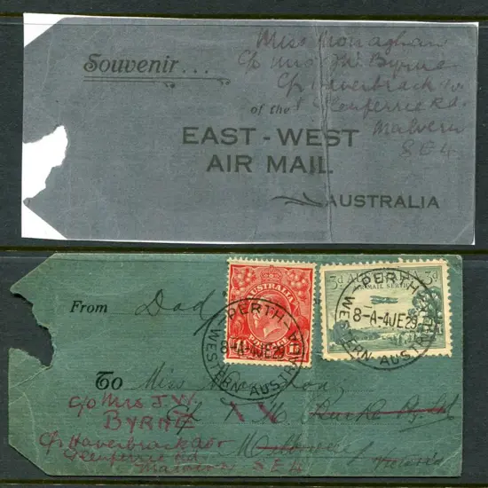 1929 (4th June) "Souvenir.....East-West Air Mail. ...