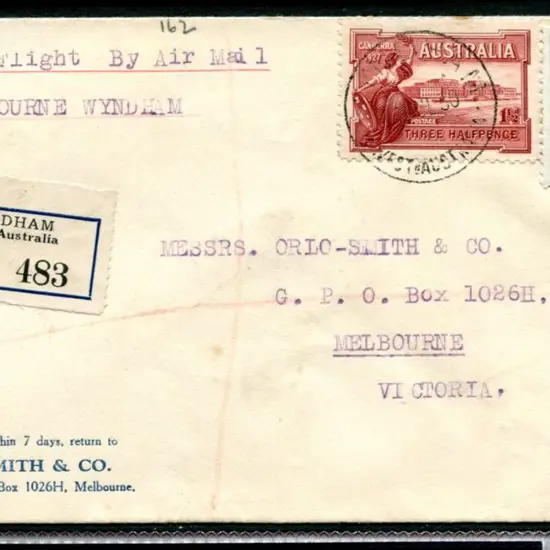 1930 (13th July) Wyndham to Derby & onto Perth by ...