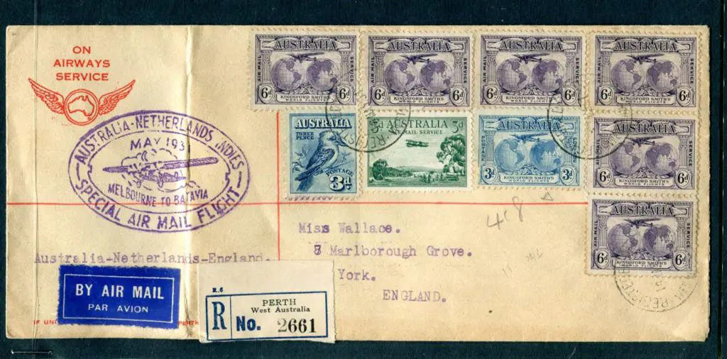 1931 (22nd May) Aust to England via Java Perth ... Image 1++