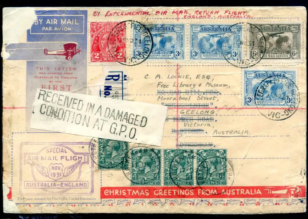 1931 (19th Nov) Aust to England & return to ... Image 1++