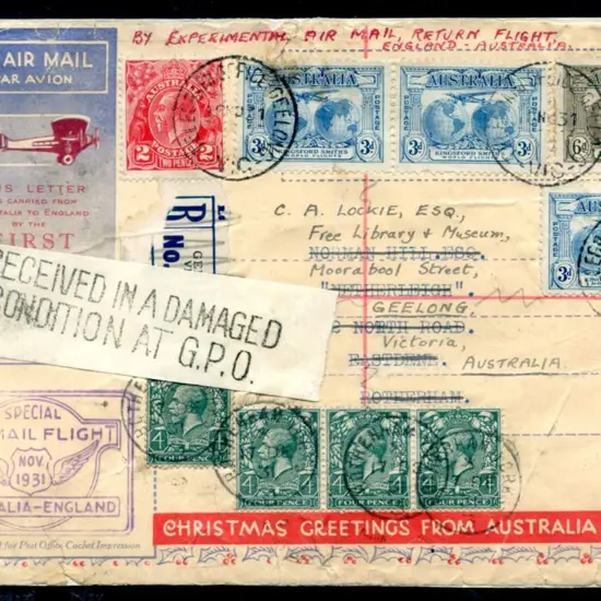1931 (19th Nov) Aust to England & return to ...