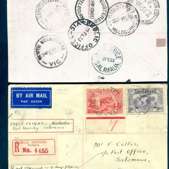 1933 (4th-10th Feb) Australia to Papua to New ...