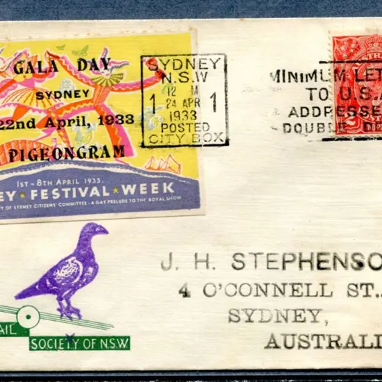 1933 (22nd April) Sydney to Botany First ...