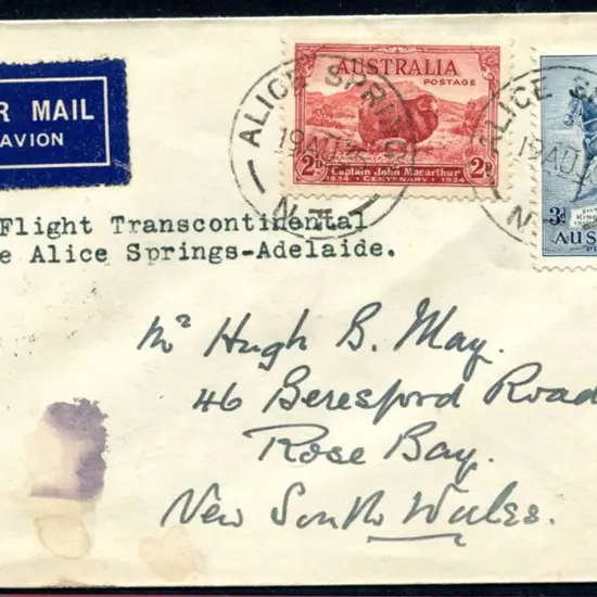 1935 (19th Aug) "Alice Springs - Adelaide" ...