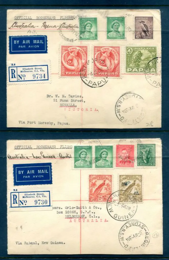 1938 (30th May) Aust to New Guinea & Aust to ... Image 1++