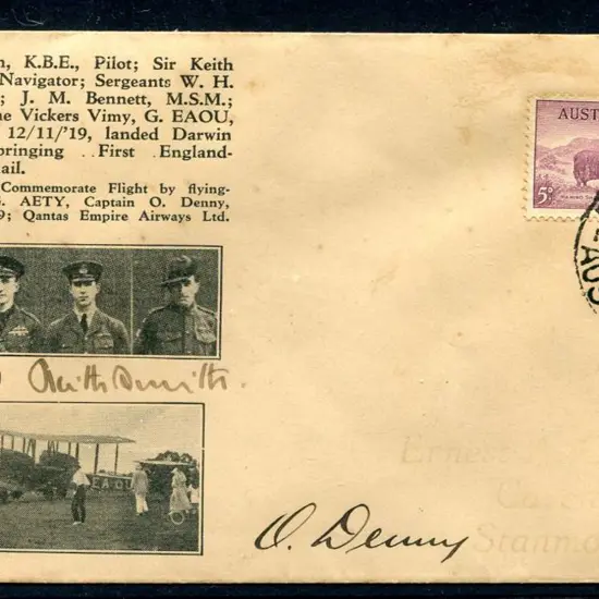 1939 (10th Dec) Darwin to Sydney Ross Smith 20th ...