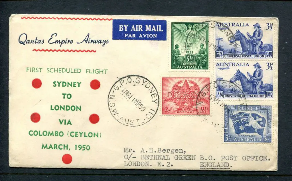 1950 (1st Mar) "Qantas Empire Airways First ... Image 1++