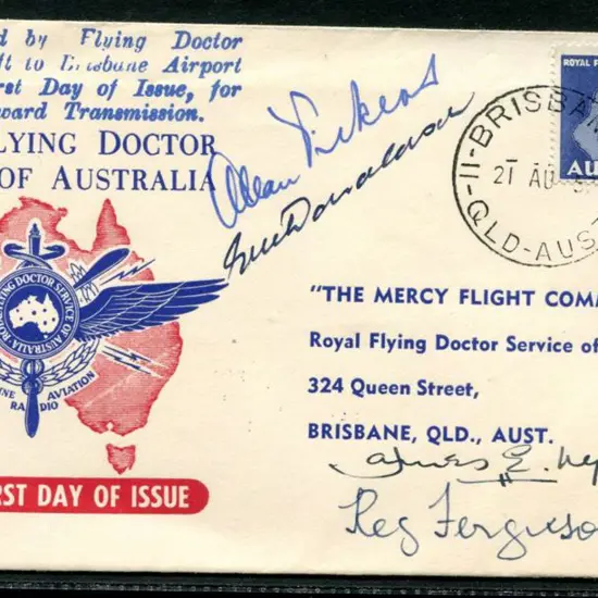 1957 (21st Aug) 7d Flying Doctor on Official FDC ...