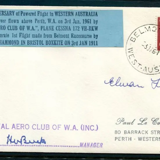 1961 (3rd Jan) "50th Anniversary of Powered Flight ...