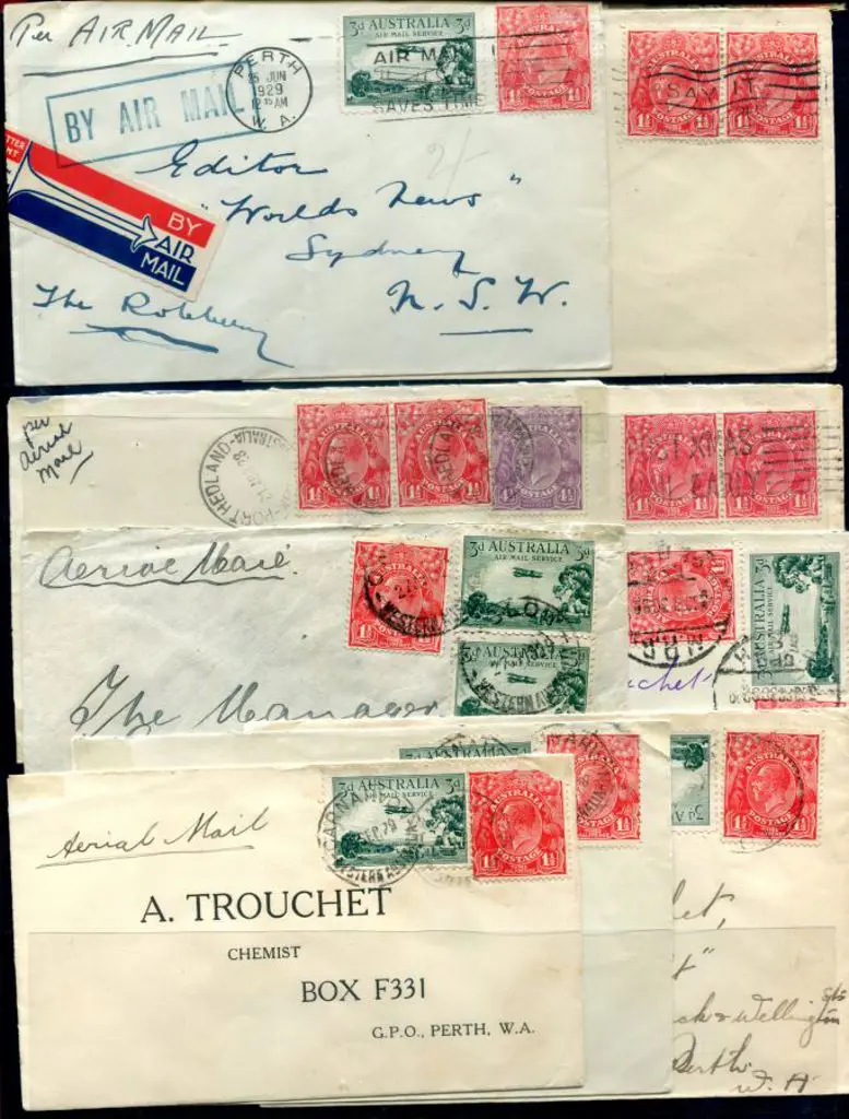 1929-1930 selection of flown covers with majority ... Image 1++