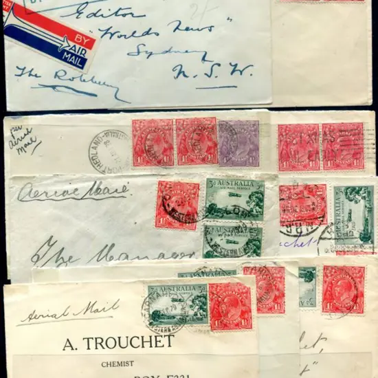 1929-1930 selection of flown covers with majority ...